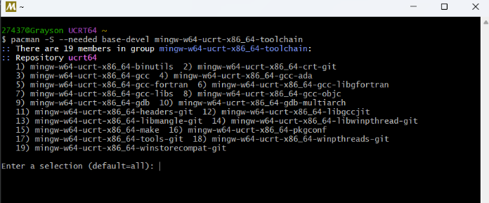 安装MinGW-w64工具链